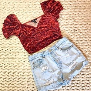 Forever 21 Velvet Crop
